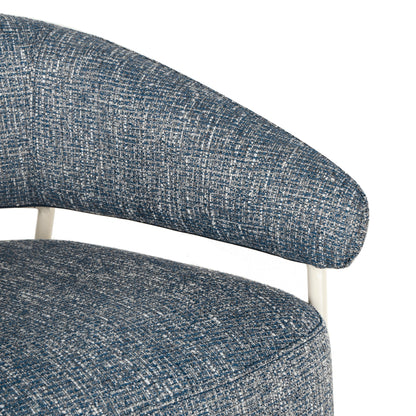 Asika Fabric Armchair - Prussian Blue