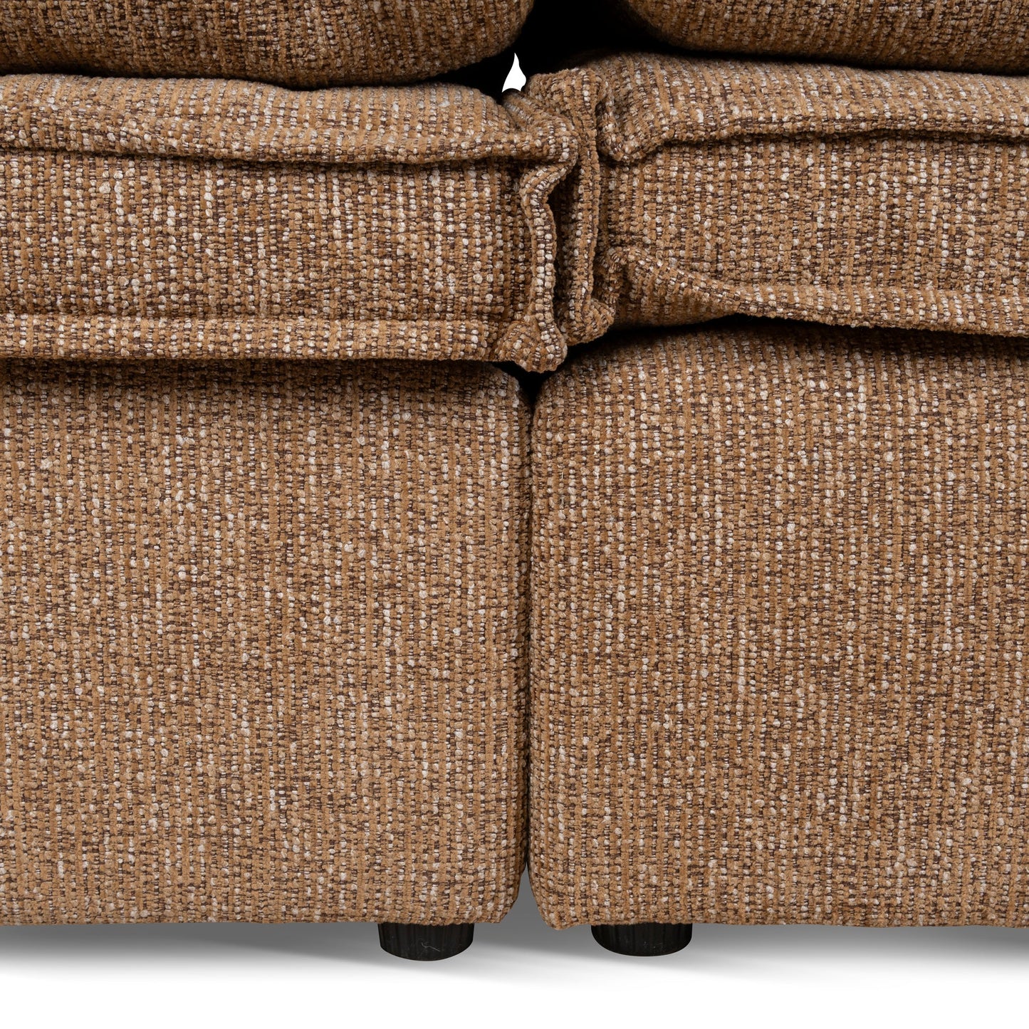 Bucha 3 Seater Fabric Sofa - Almond Brown