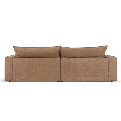 Bucha 3 Seater Fabric Sofa - Almond Brown