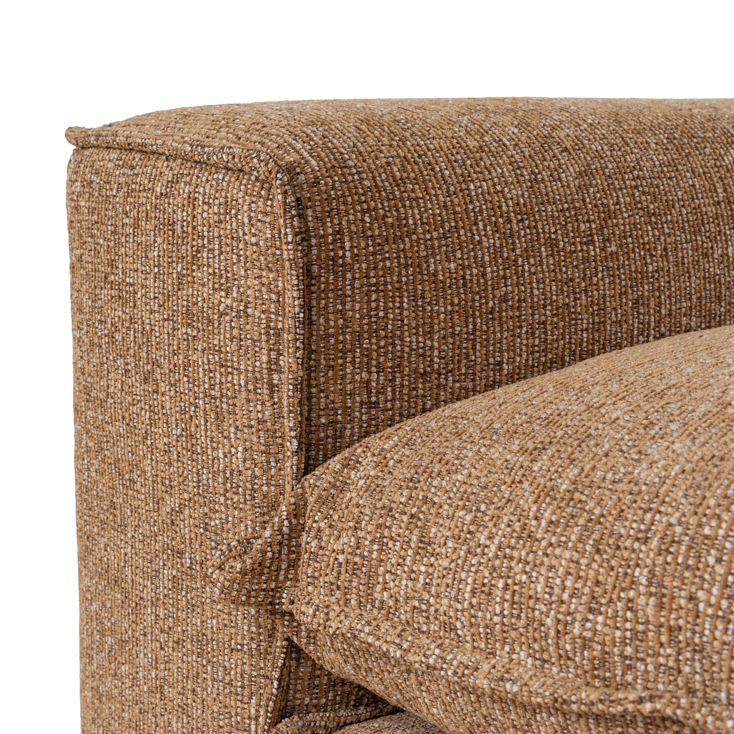Bucha 3 Seater Fabric Sofa - Almond Brown