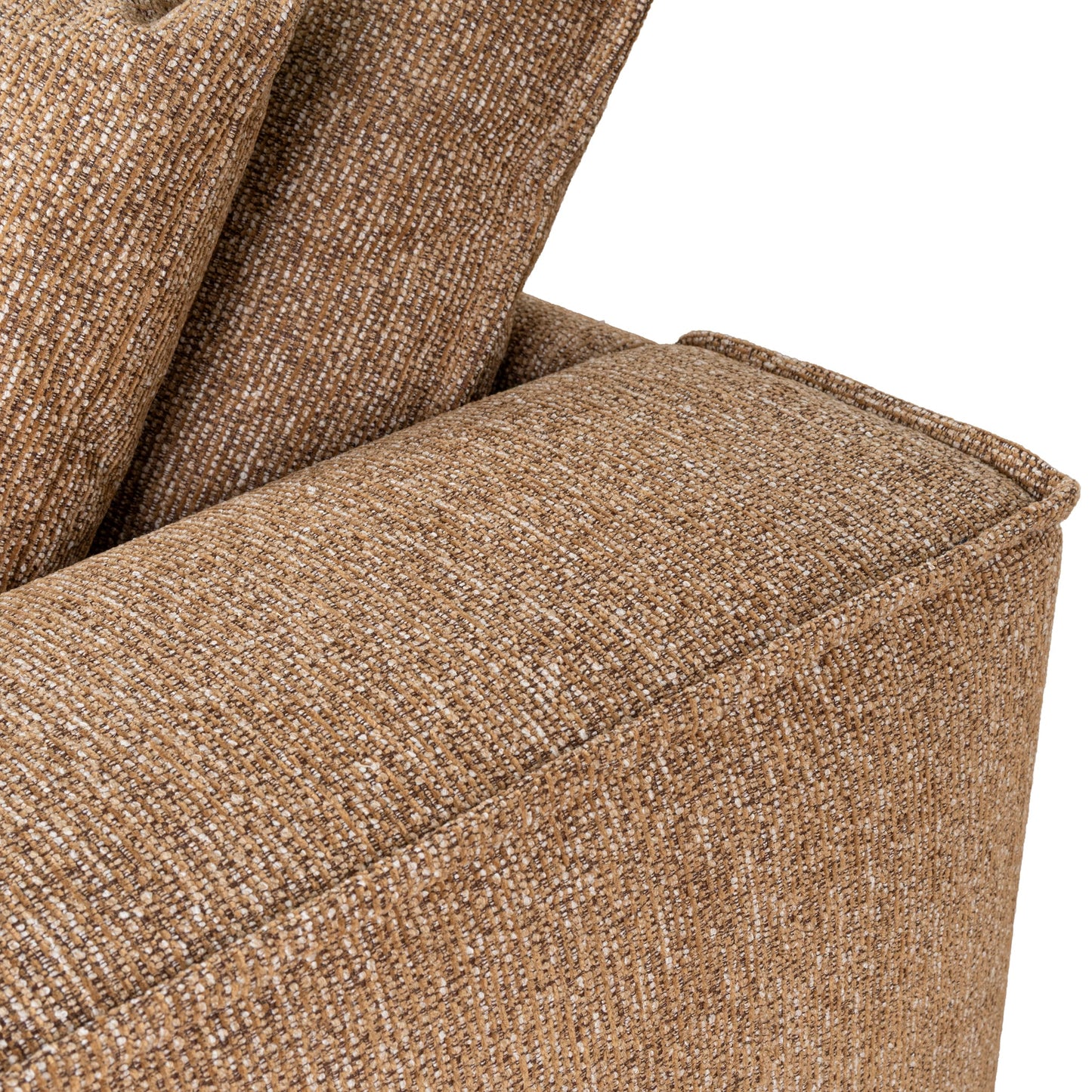 Bucha 2 Seater Fabric Sofa - Almond Brown