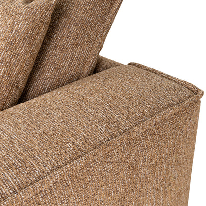 Bucha 2 Seater Fabric Sofa - Almond Brown