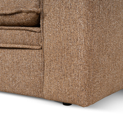 Bucha 2 Seater Fabric Sofa - Almond Brown