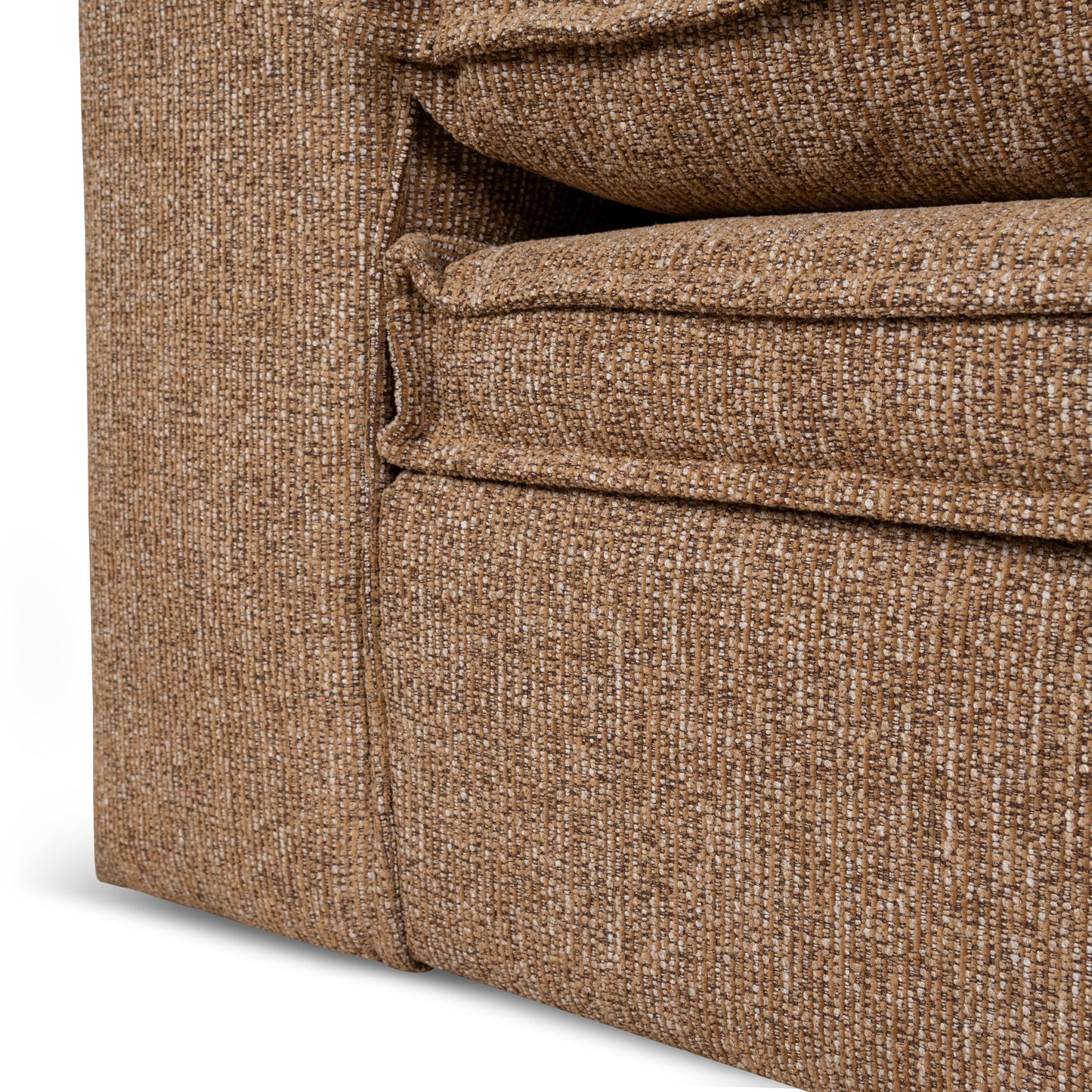 Bucha 2 Seater Fabric Sofa - Almond Brown