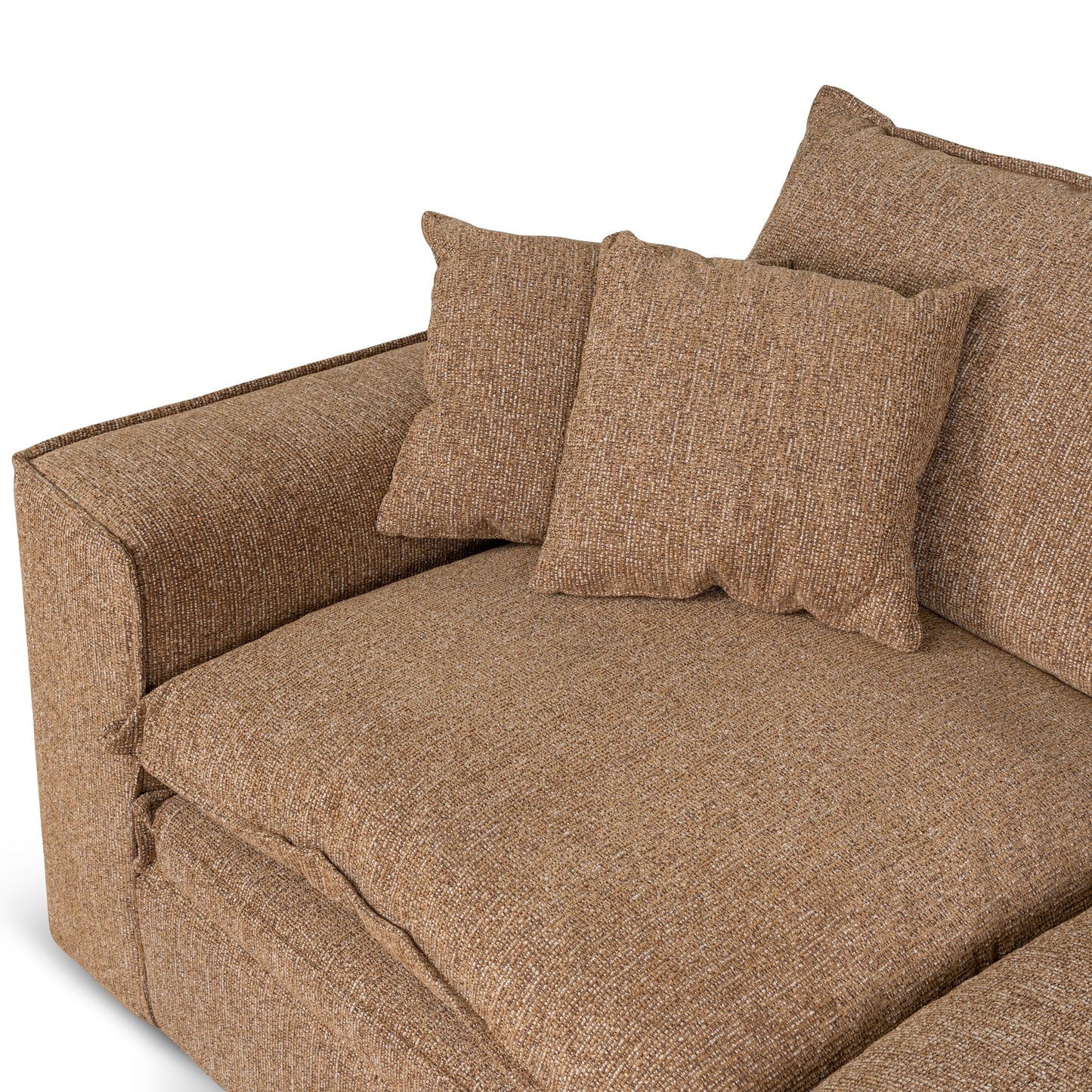 Bucha 2 Seater Fabric Sofa - Almond Brown