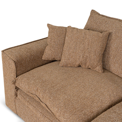 Bucha 2 Seater Fabric Sofa - Almond Brown