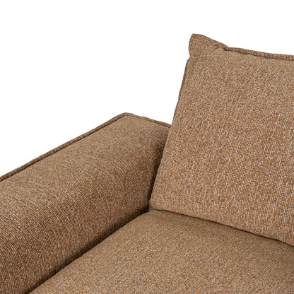 Bucha 2 Seater Fabric Sofa - Almond Brown
