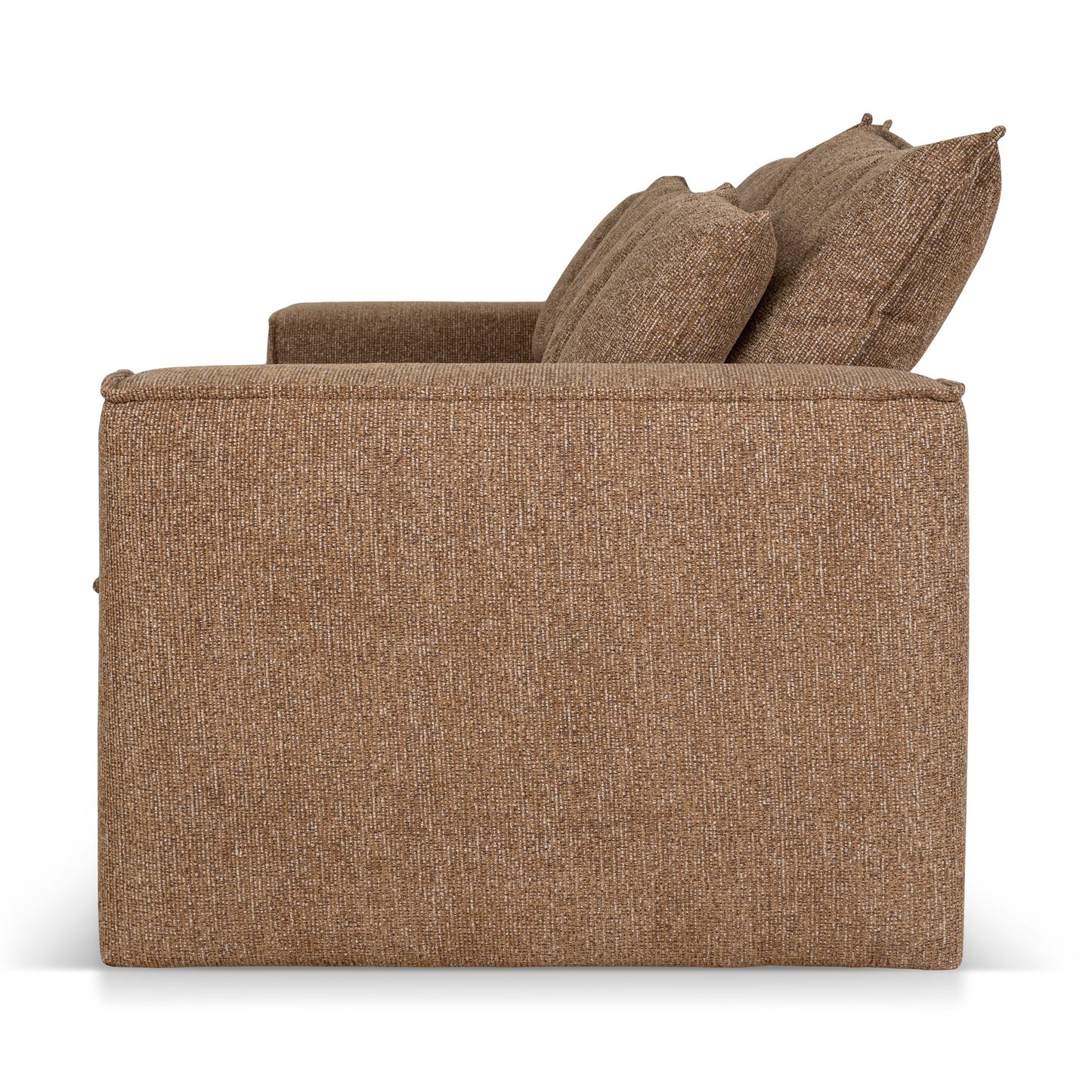 Bucha 2 Seater Fabric Sofa - Almond Brown