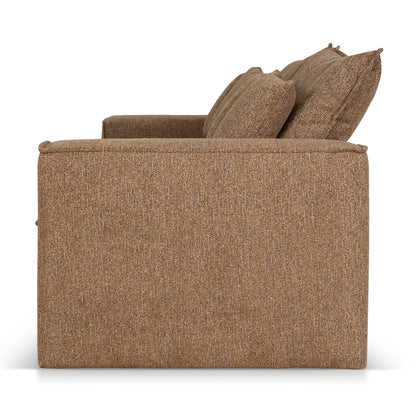 Bucha 2 Seater Fabric Sofa - Almond Brown
