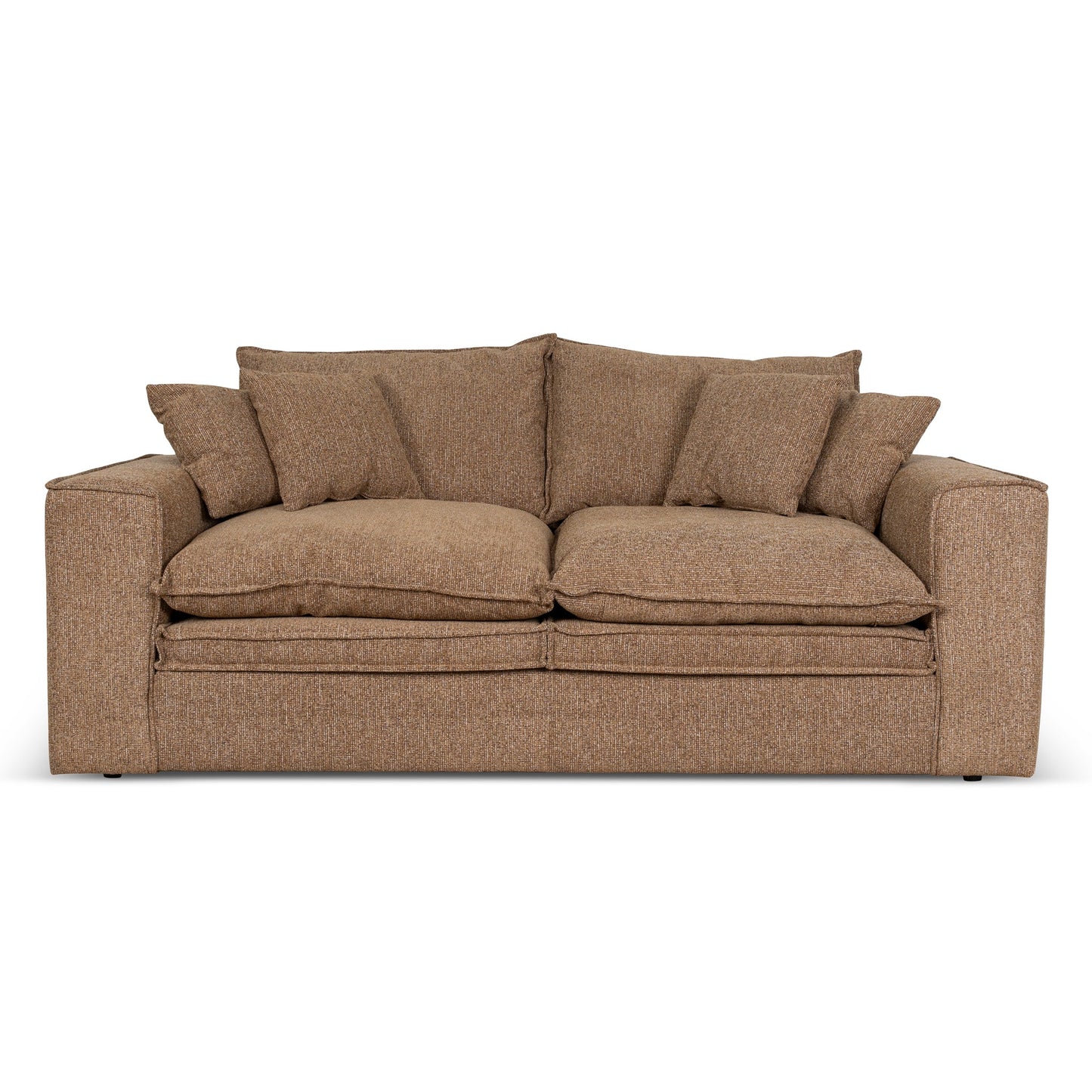 Bucha 2 Seater Fabric Sofa - Almond Brown