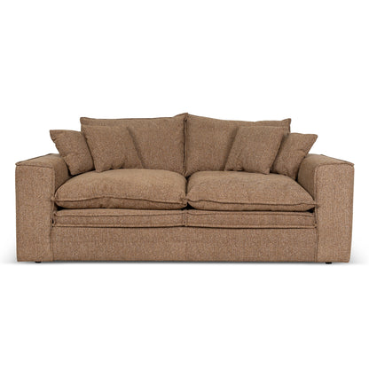 Bucha 2 Seater Fabric Sofa - Almond Brown