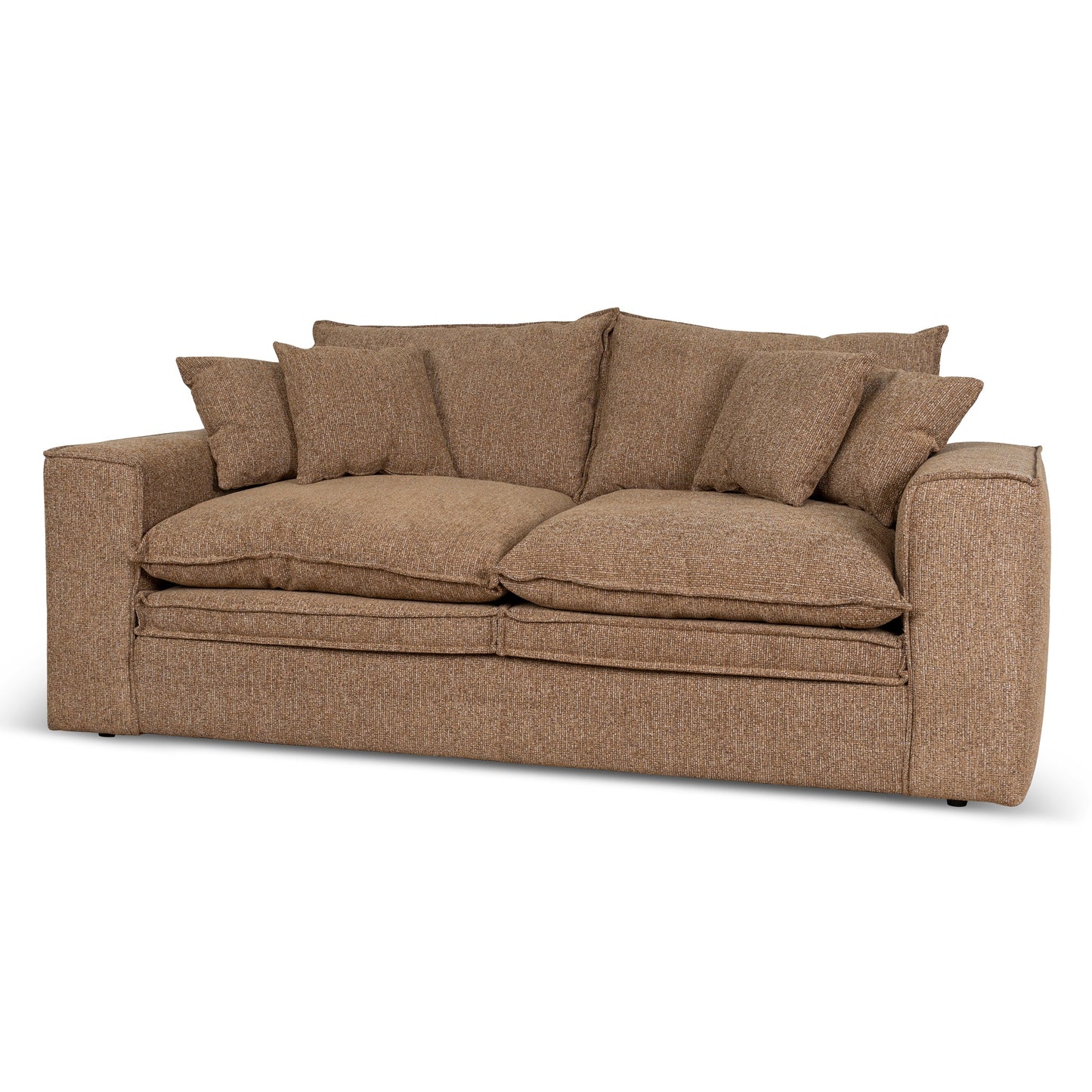 Bucha 2 Seater Fabric Sofa - Almond Brown