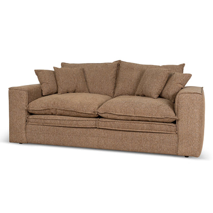 Bucha 2 Seater Fabric Sofa - Almond Brown