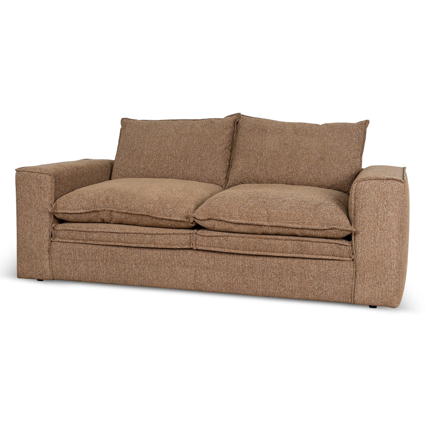 Bucha 2 Seater Fabric Sofa - Almond Brown