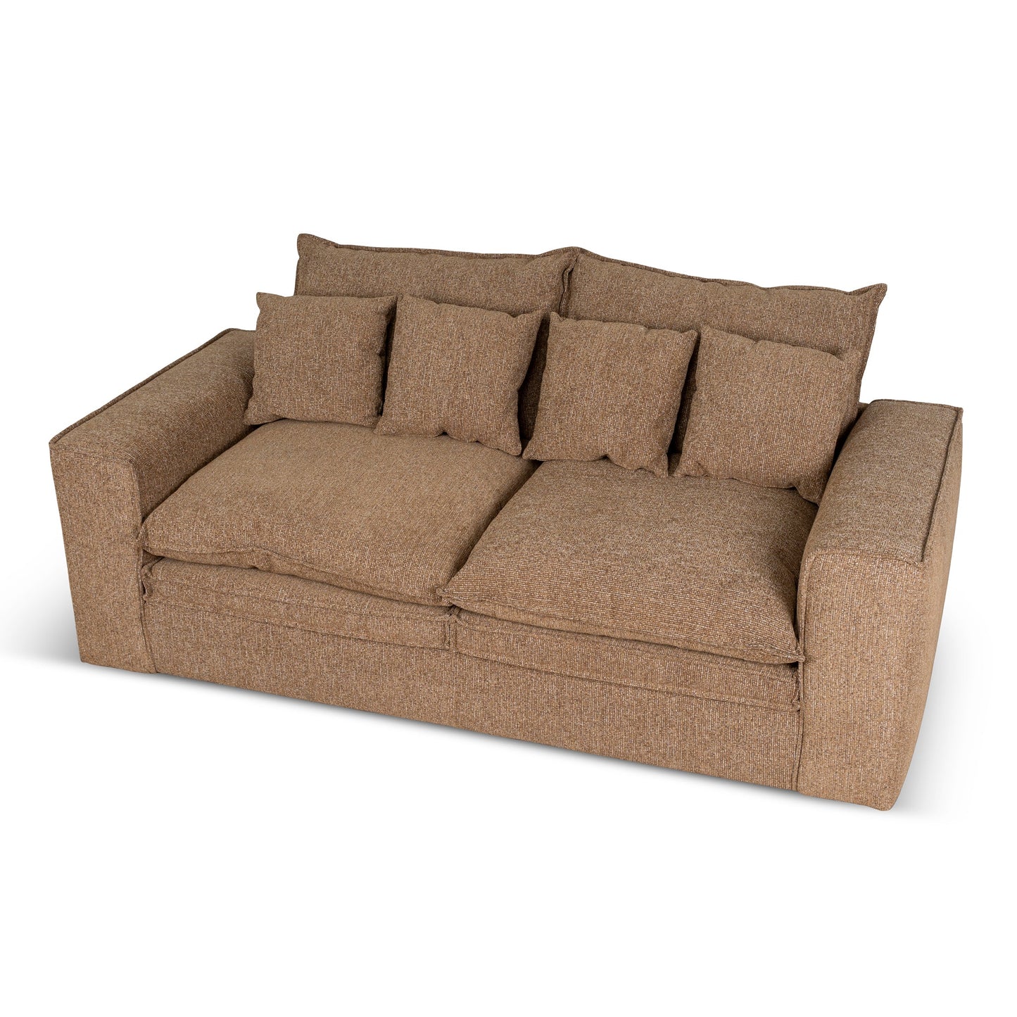 Bucha 2 Seater Fabric Sofa - Almond Brown