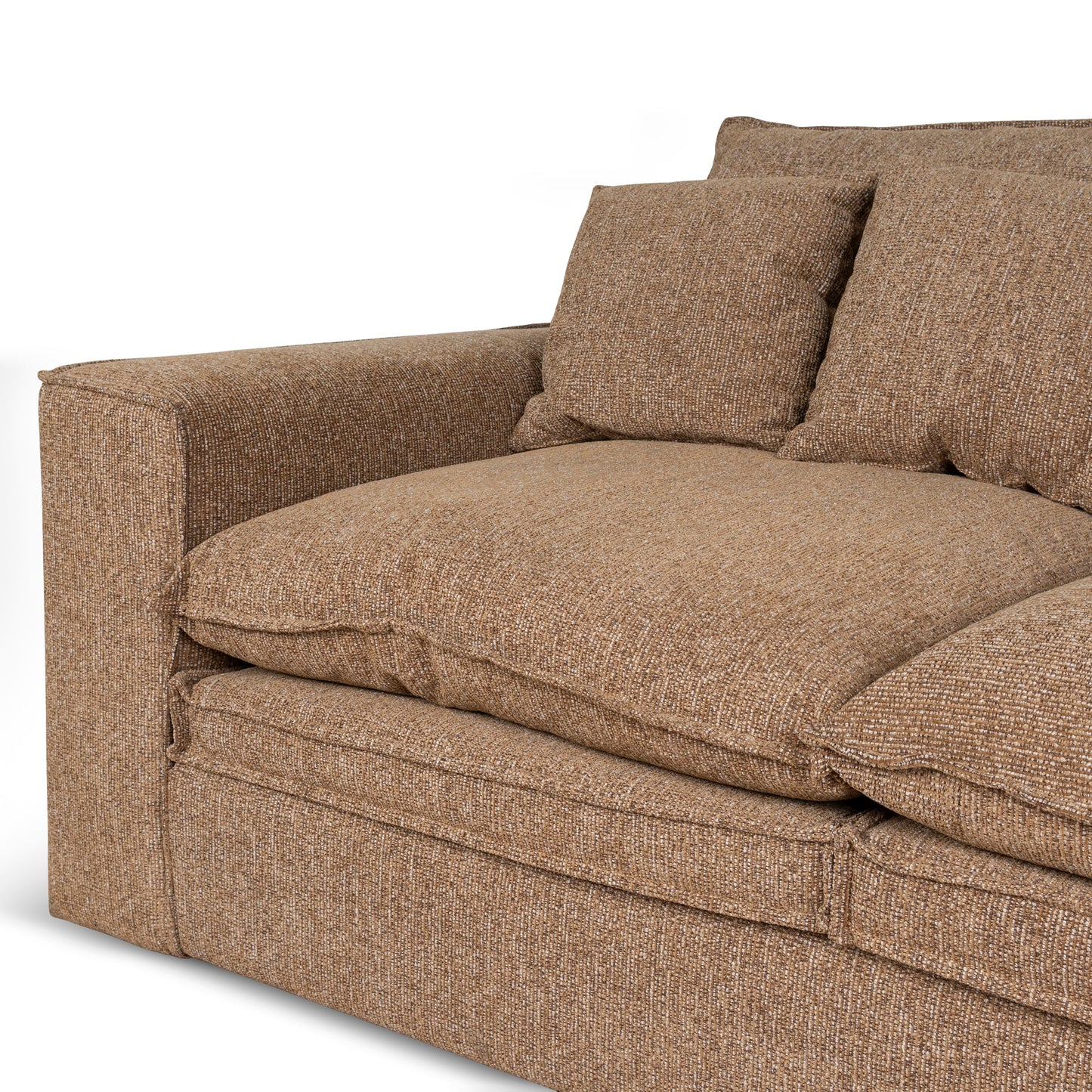 Bucha 2 Seater Fabric Sofa - Almond Brown