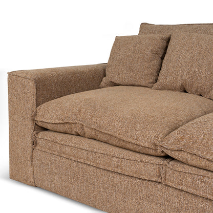 Bucha 2 Seater Fabric Sofa - Almond Brown