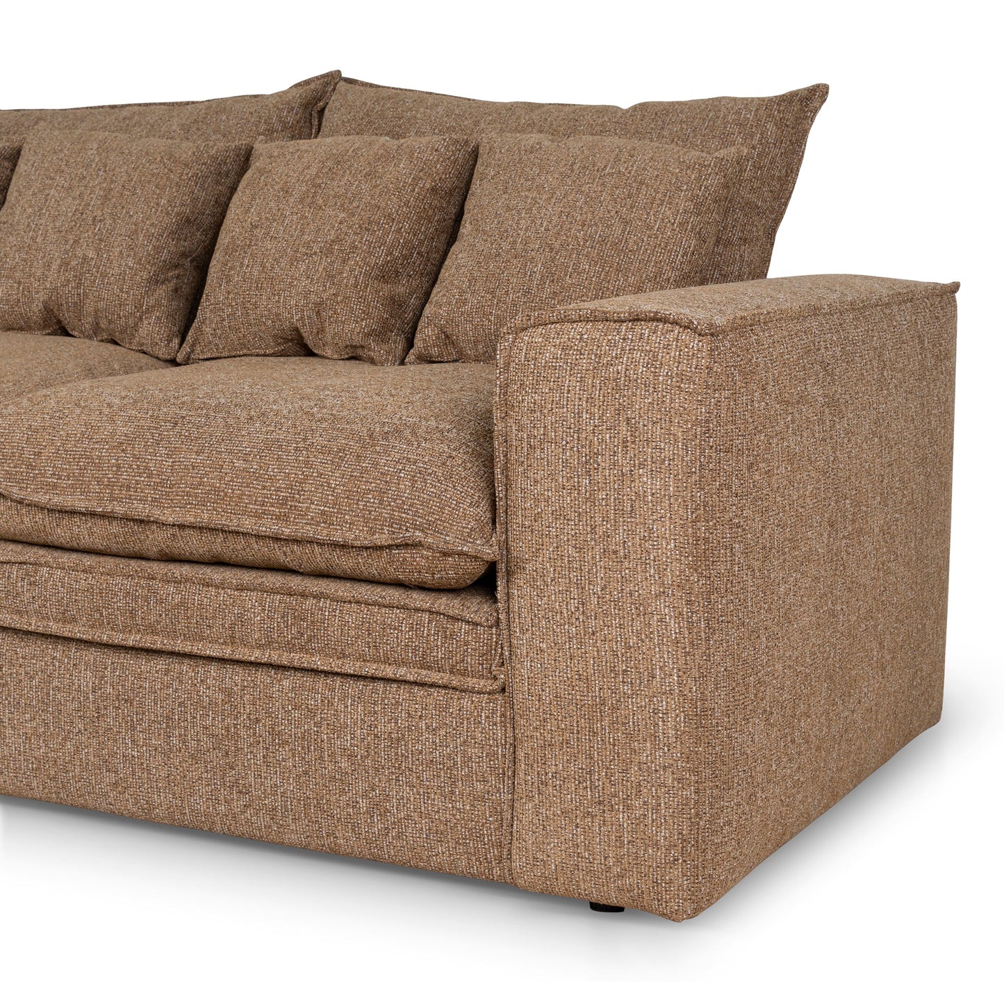 Bucha 2 Seater Fabric Sofa - Almond Brown
