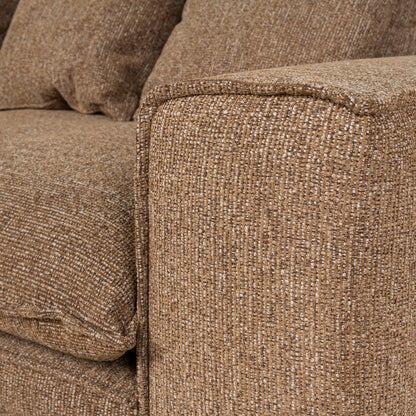 Bucha 2 Seater Fabric Sofa - Almond Brown