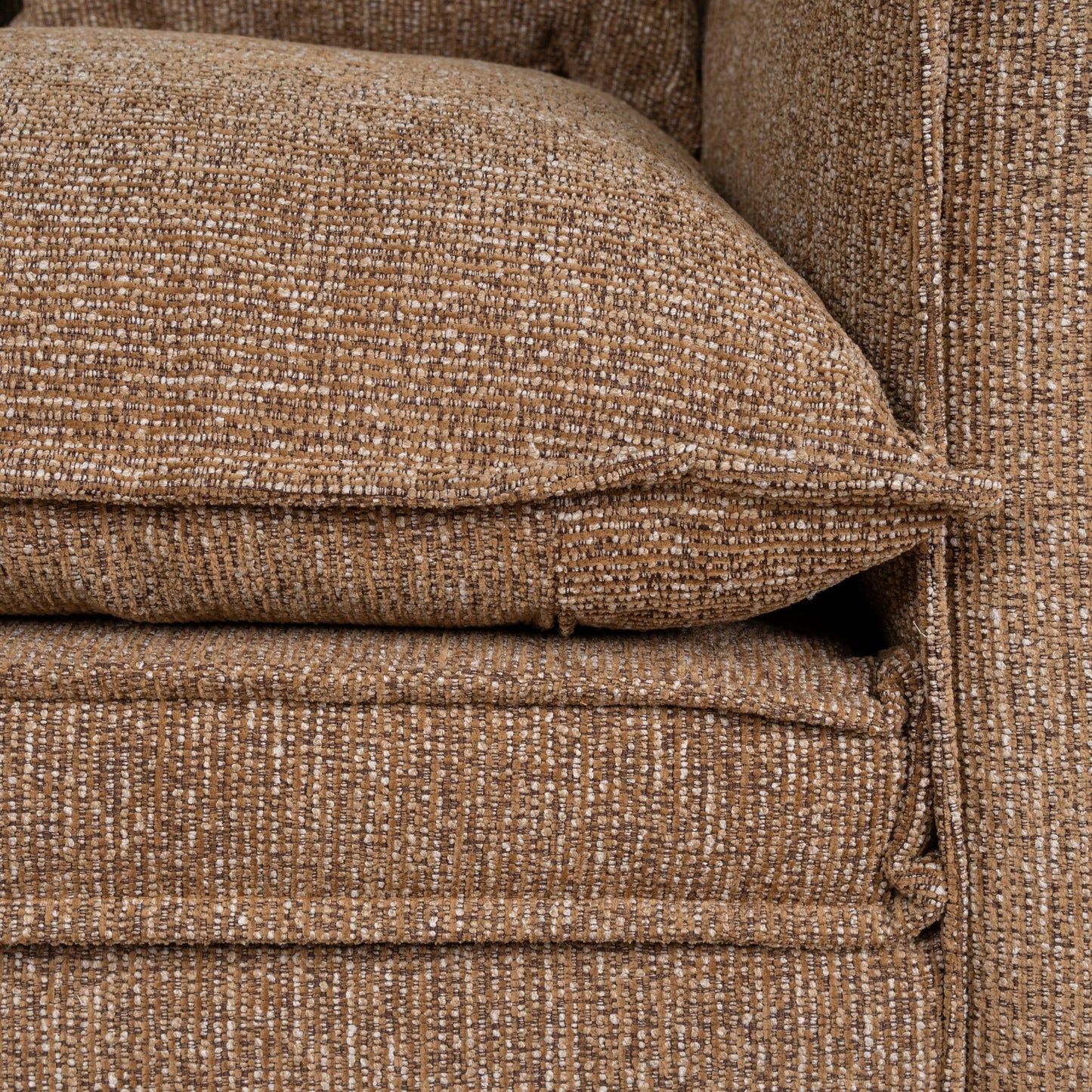 Bucha 2 Seater Fabric Sofa - Almond Brown