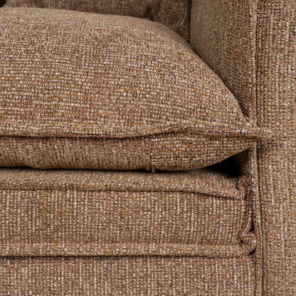 Bucha 2 Seater Fabric Sofa - Almond Brown