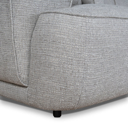 Carina Right Chaise Sofa - Chrome Grey