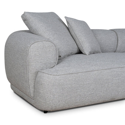 Carina Right Chaise Sofa - Chrome Grey