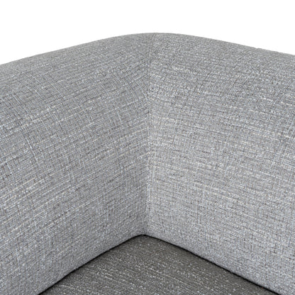 Carina Right Chaise Sofa - Chrome Grey