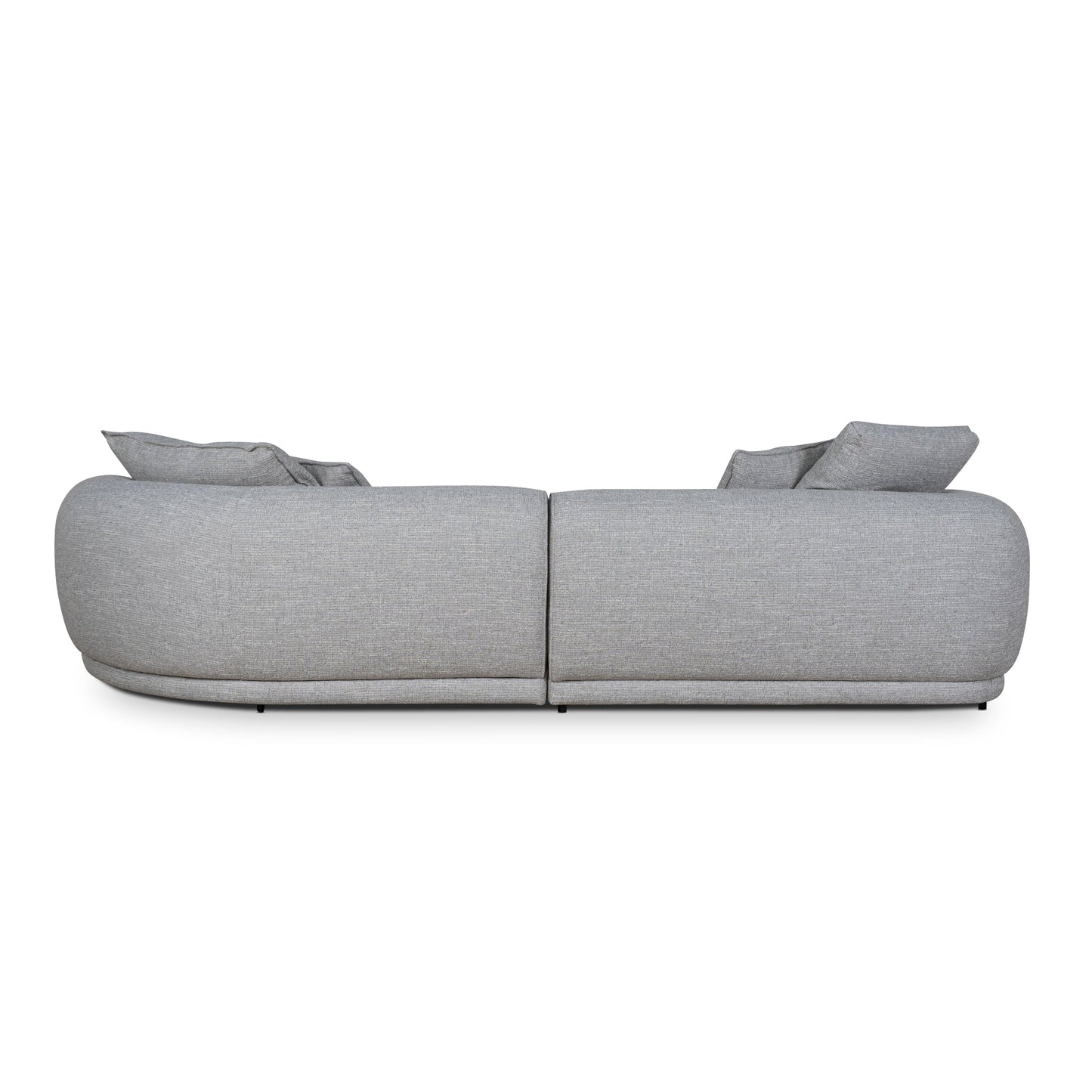 Carina Right Chaise Sofa - Chrome Grey