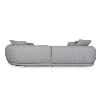 Carina Right Chaise Sofa - Chrome Grey