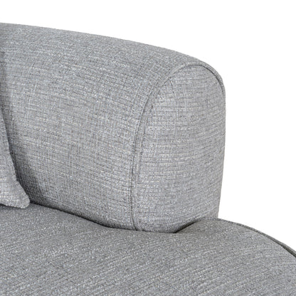 Carina Right Chaise Sofa - Chrome Grey