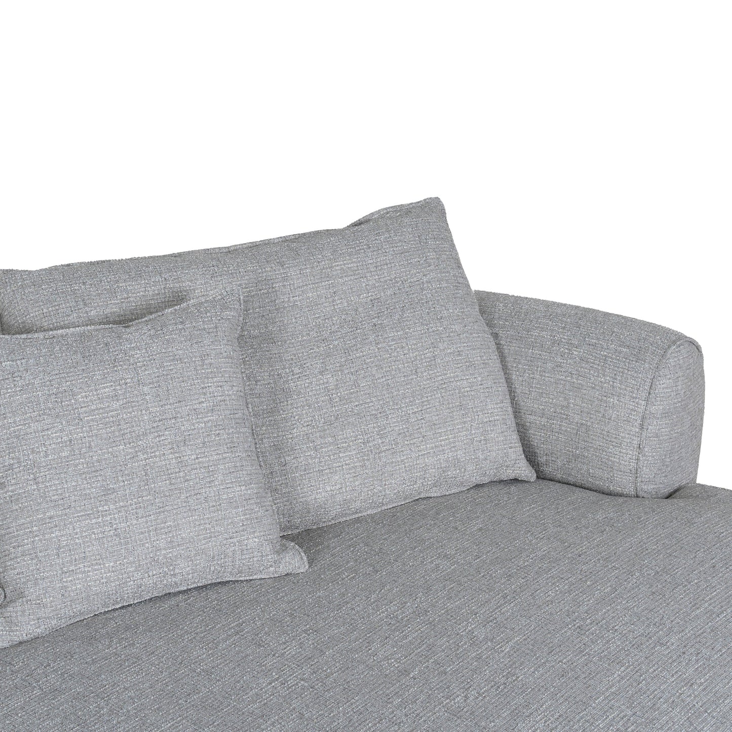 Carina Right Chaise Sofa - Chrome Grey