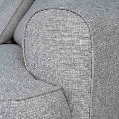 Carina Left Chaise Sofa - Chrome Grey