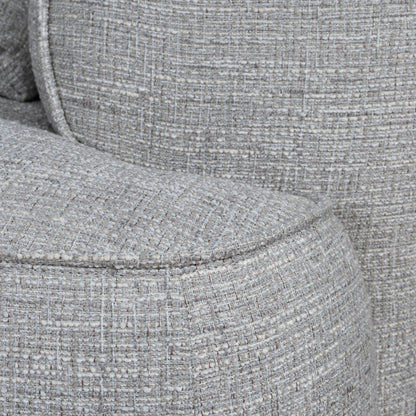 Carina Left Chaise Sofa - Chrome Grey