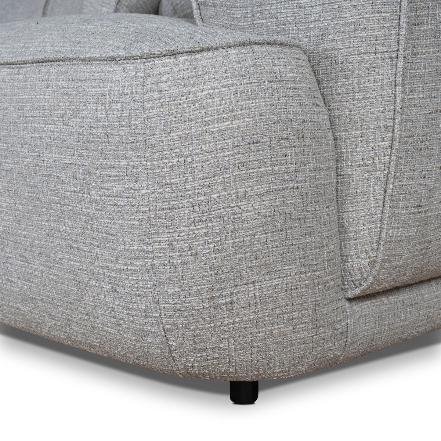 Carina Left Chaise Sofa - Chrome Grey