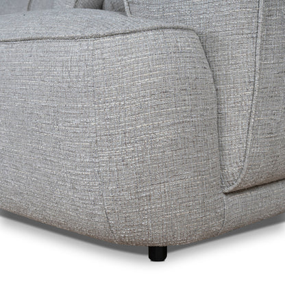 Carina Left Chaise Sofa - Chrome Grey