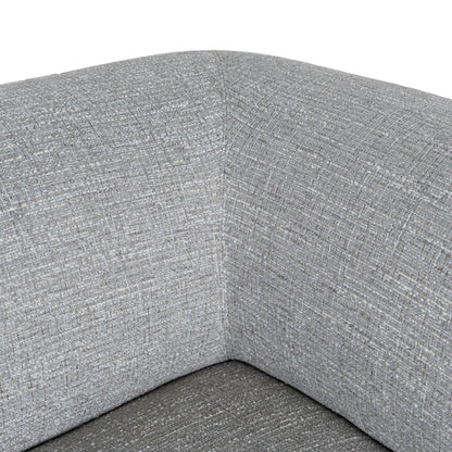 Carina Left Chaise Sofa - Chrome Grey