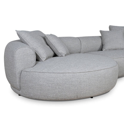 Carina Left Chaise Sofa - Chrome Grey