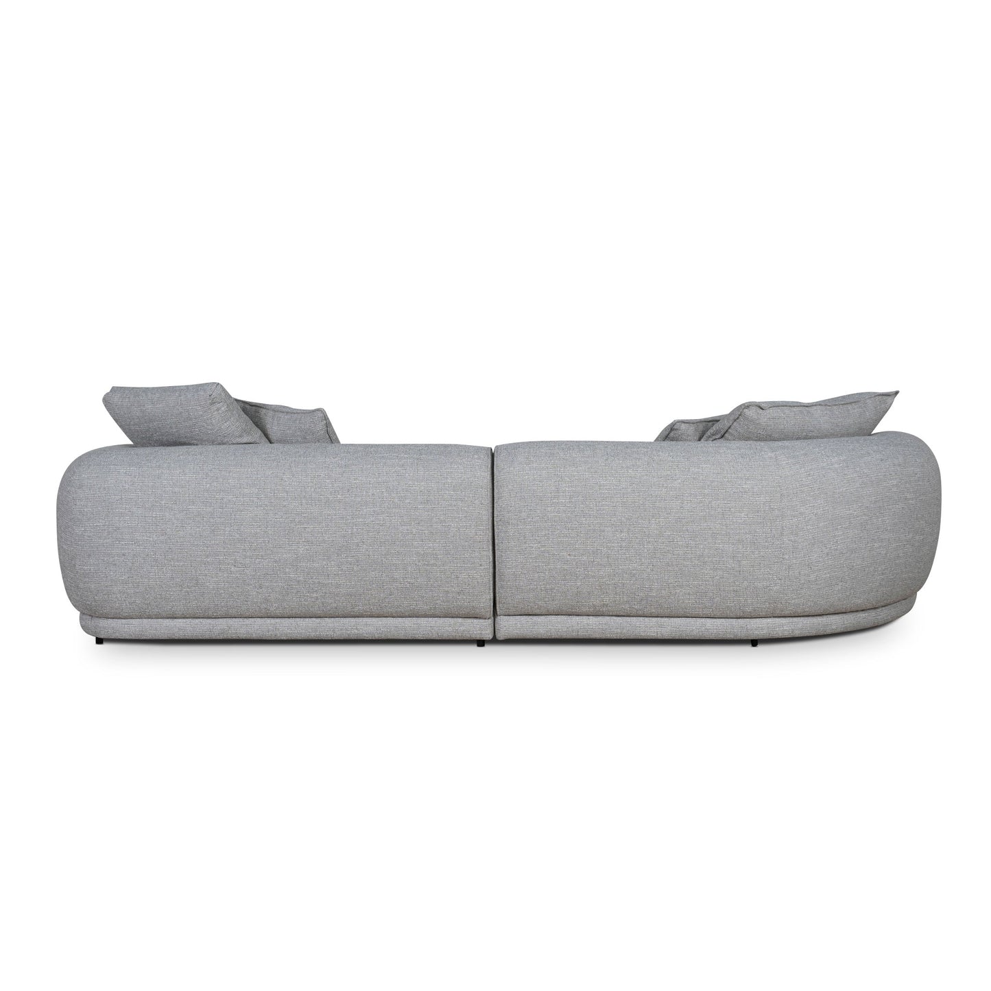 Carina Left Chaise Sofa - Chrome Grey