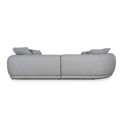 Carina Left Chaise Sofa - Chrome Grey
