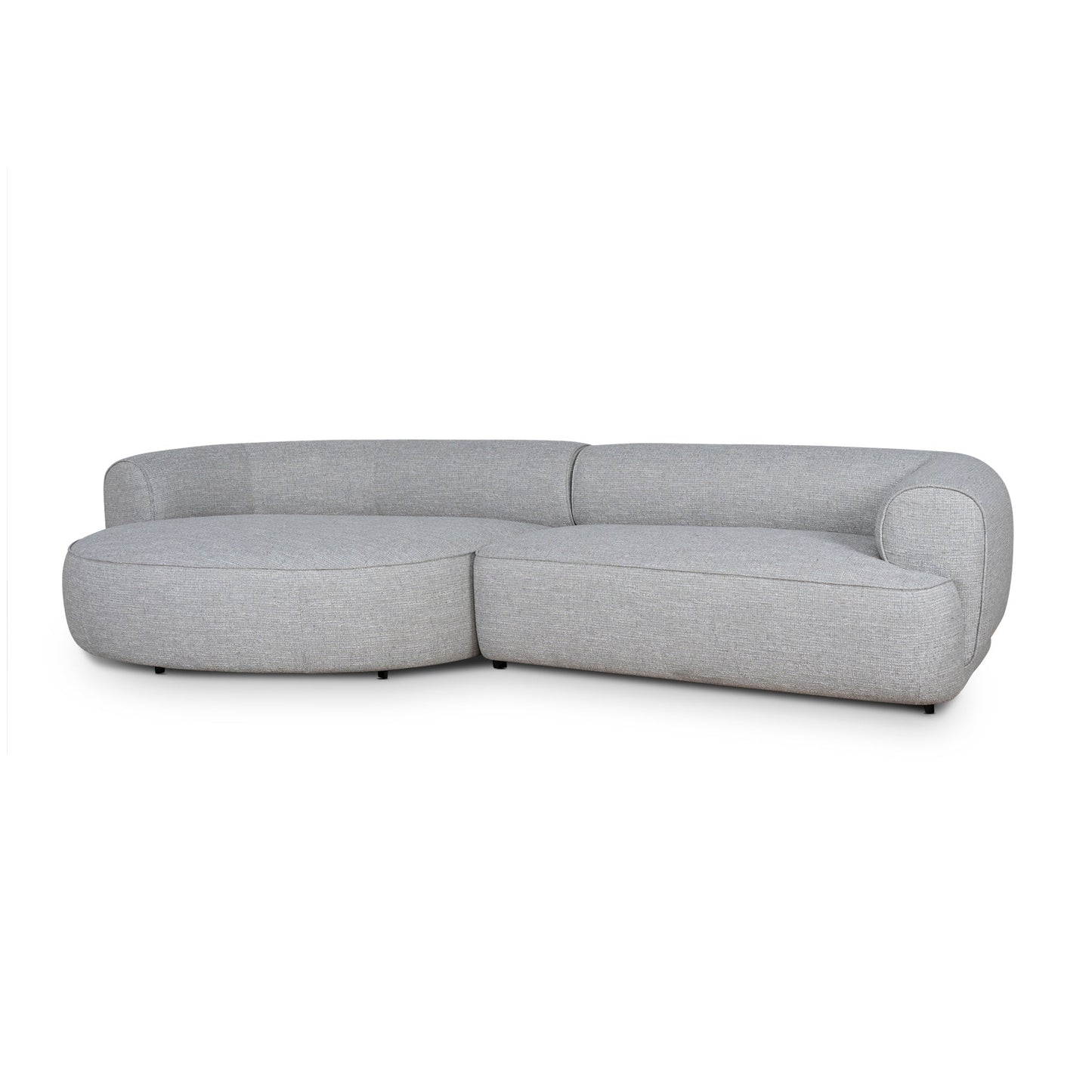 Carina Left Chaise Sofa - Chrome Grey