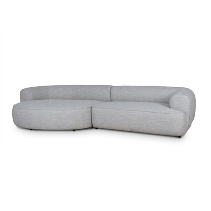Carina Left Chaise Sofa - Chrome Grey