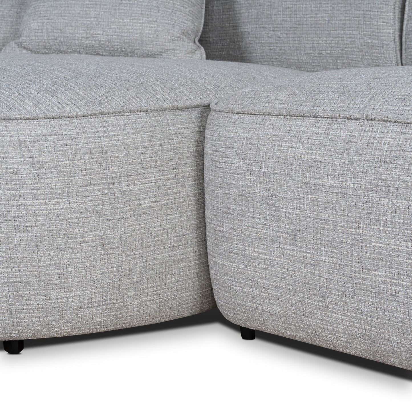 Carina Left Chaise Sofa - Chrome Grey