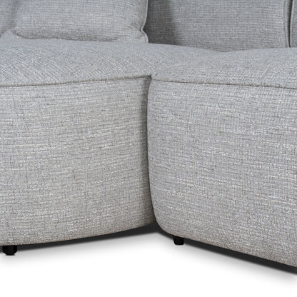 Carina Left Chaise Sofa - Chrome Grey