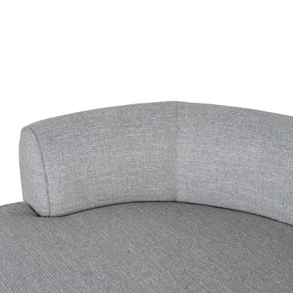 Carina Left Chaise Sofa - Chrome Grey