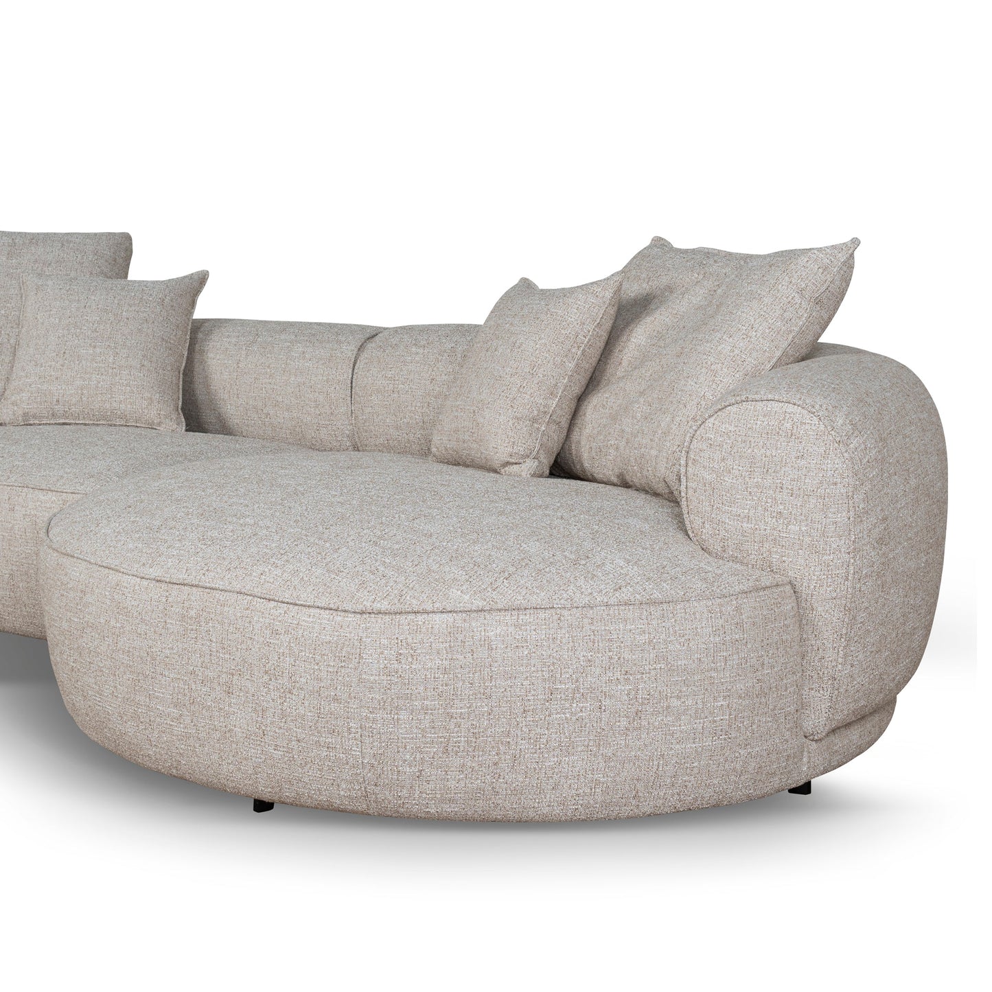 Carina Right Chaise Sofa - Pale Beige