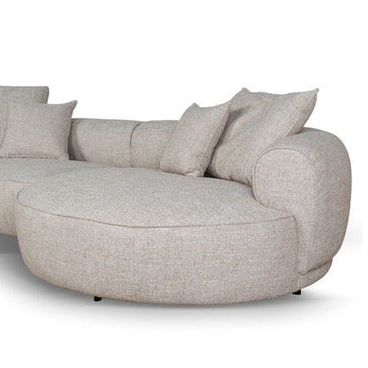 Carina Right Chaise Sofa - Pale Beige