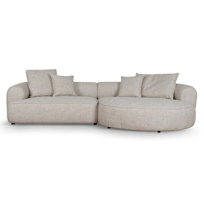 Carina Right Chaise Sofa - Pale Beige