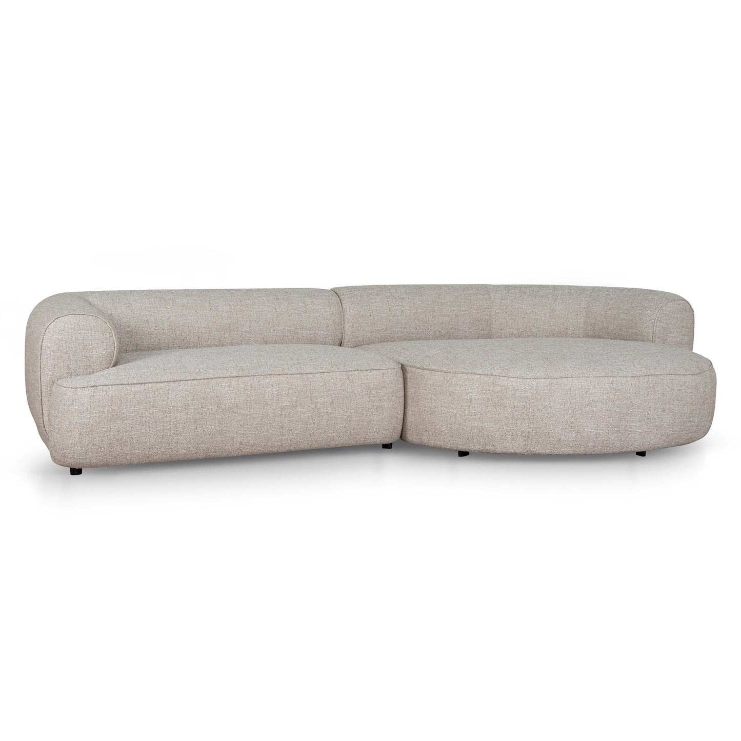 Carina Right Chaise Sofa - Pale Beige