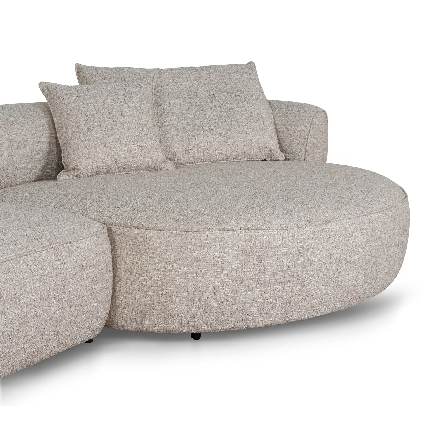 Carina Right Chaise Sofa - Pale Beige